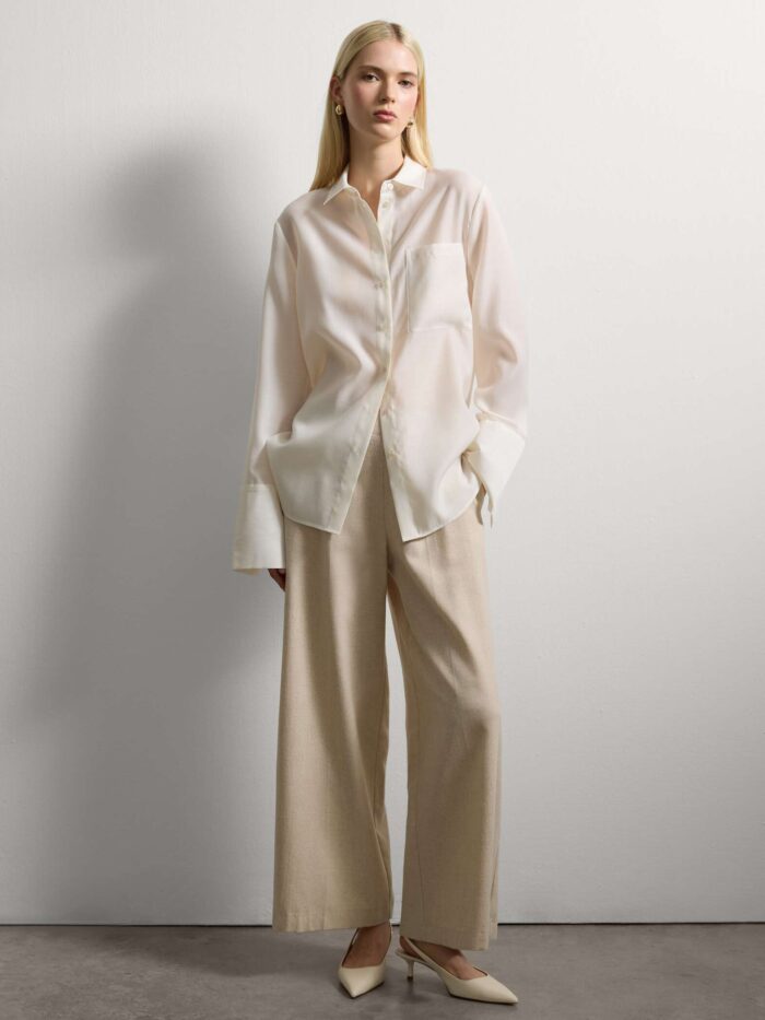 STEFANEL Classic White Shirt Regular Fit - Image 3