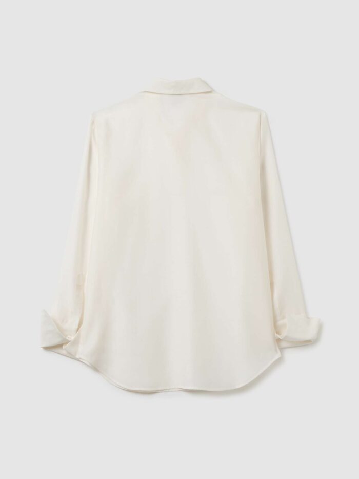 STEFANEL Classic White Shirt Regular Fit - Image 7