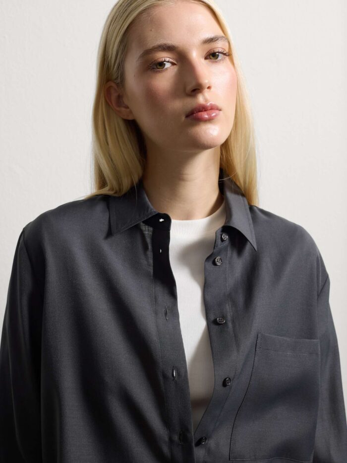 STEFANEL Regular Fit Shirt Grey - Image 3