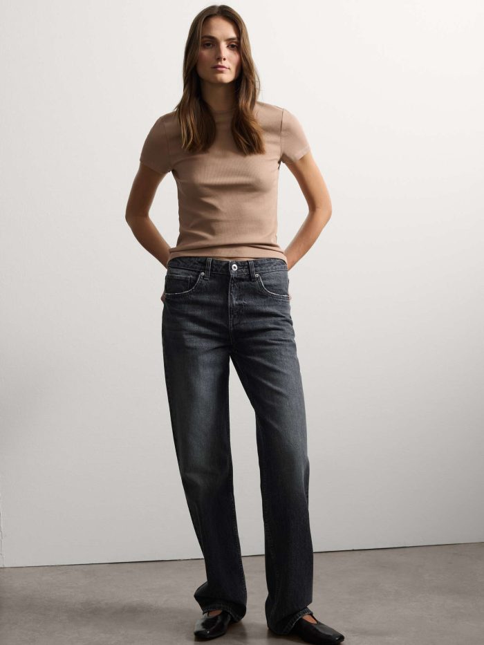 STEFANEL Slim fit beige cotton T-shirt Natural - Image 4