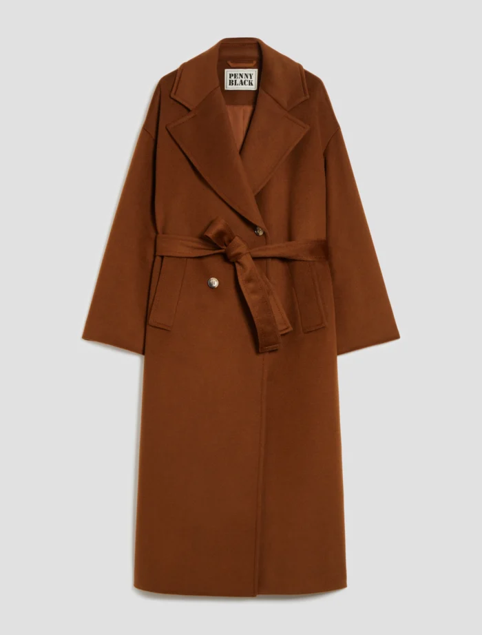 PENNY BLACK Double-breasted broadcloth coat Tobacco - Image 5