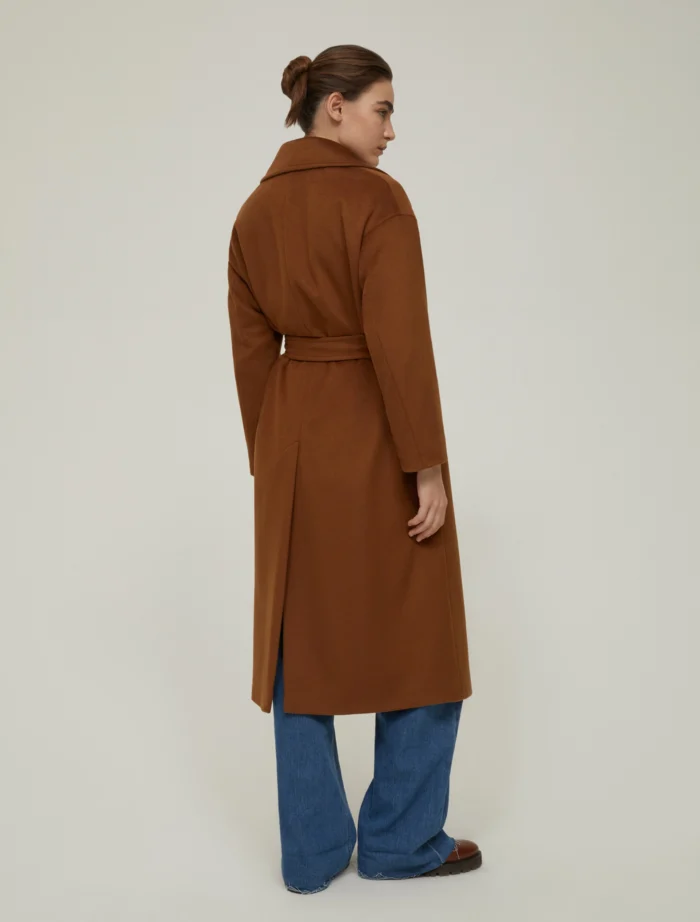 PENNY BLACK Double-breasted broadcloth coat Tobacco - Image 4