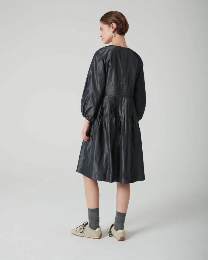 49953@3000x3000 (1) BEATRICE Short taffeta dress Deep grey - Image 3