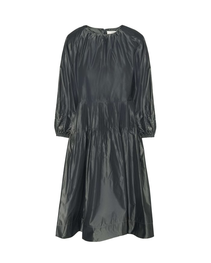 50510@3000x3000 BEATRICE Short taffeta dress Deep grey - Image 4