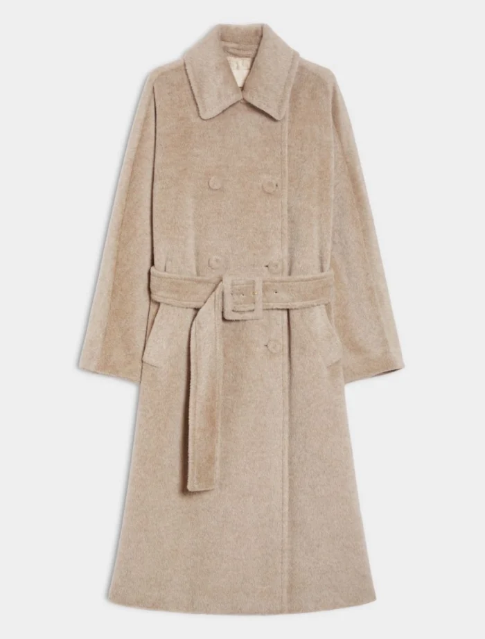 i Blues Double Breasted Coat Ecru - Image 5