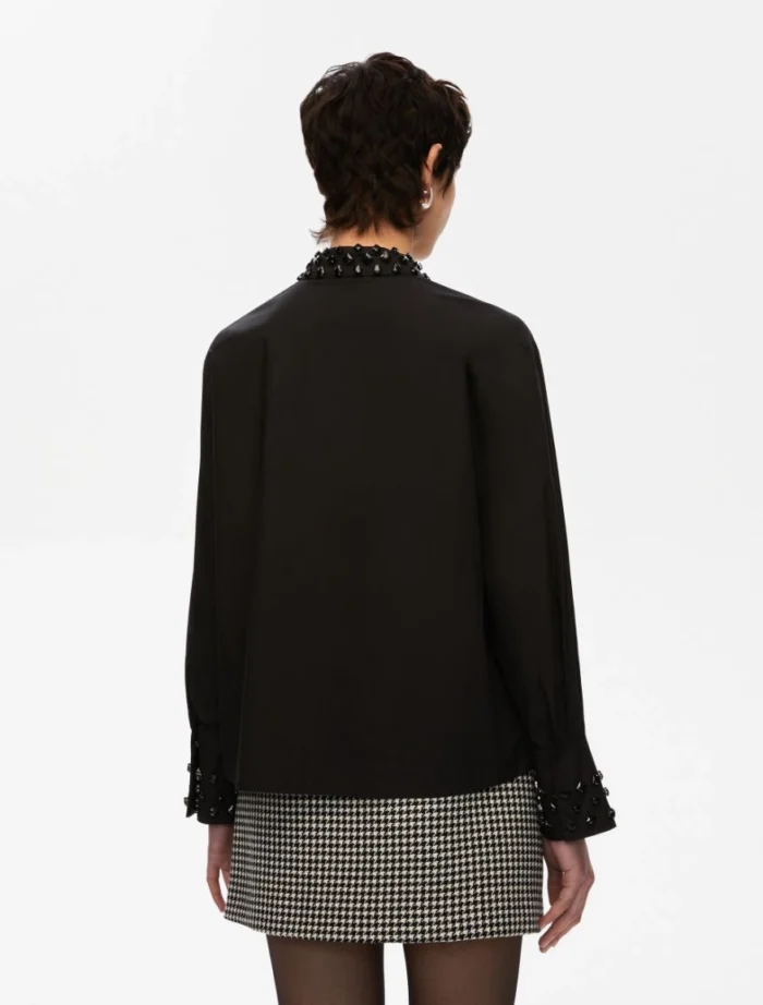 i BLUES Embroidered shirt Black - Image 4