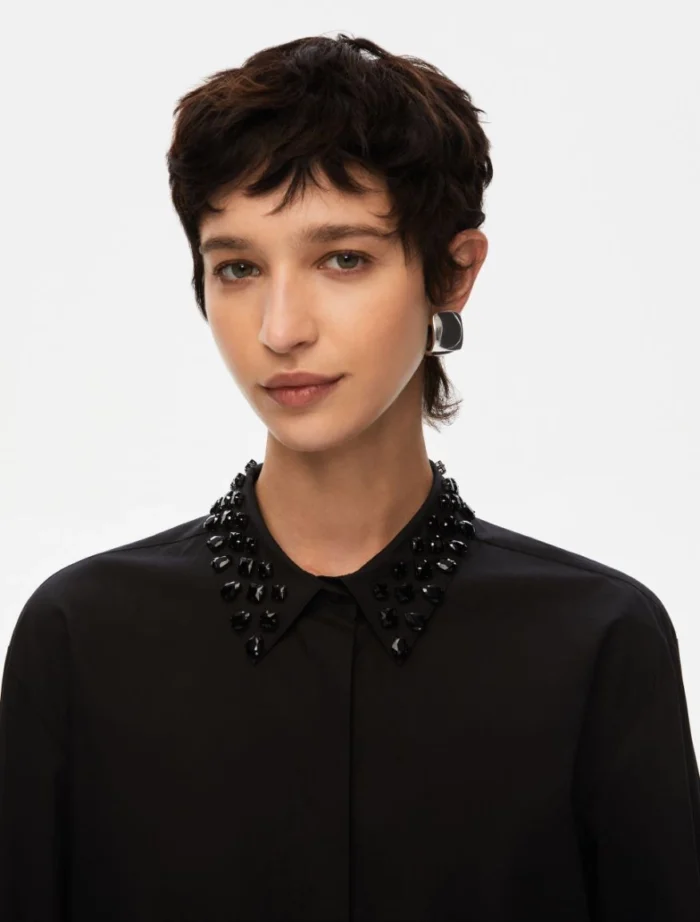 i BLUES Embroidered shirt Black - Image 2