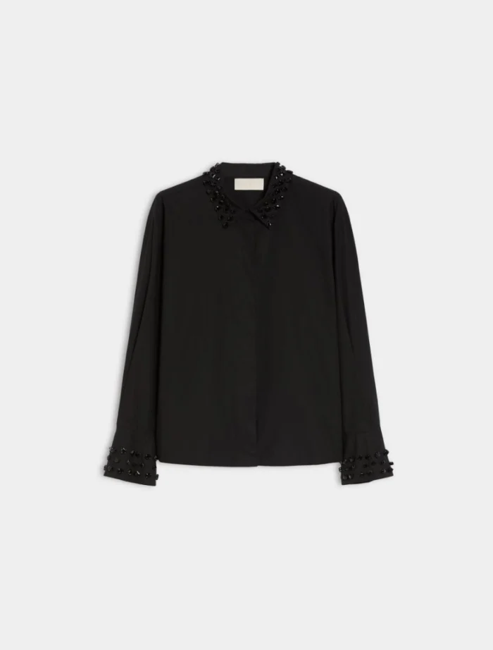 i BLUES Embroidered shirt Black - Image 5