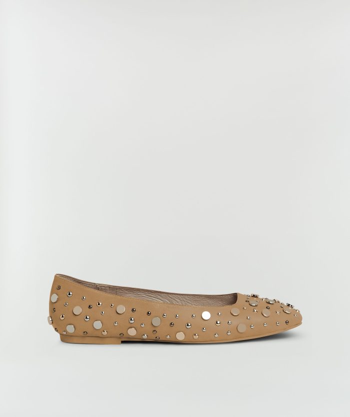 JOSH-V Adira Ballerina's Met Studs Light Brown - Image 2