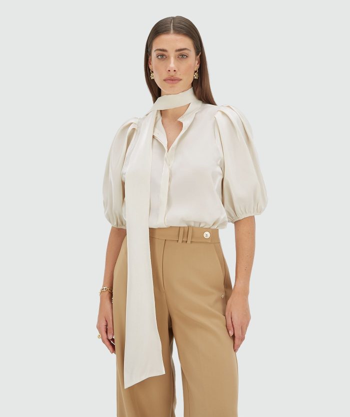 JOSH-V Sylvia Regular Fit Blouse – Creme White - Image 4