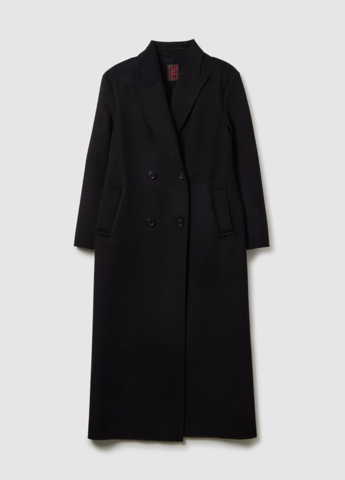 STEFANEL Oversized Wool Blend Coat Black - Image 7