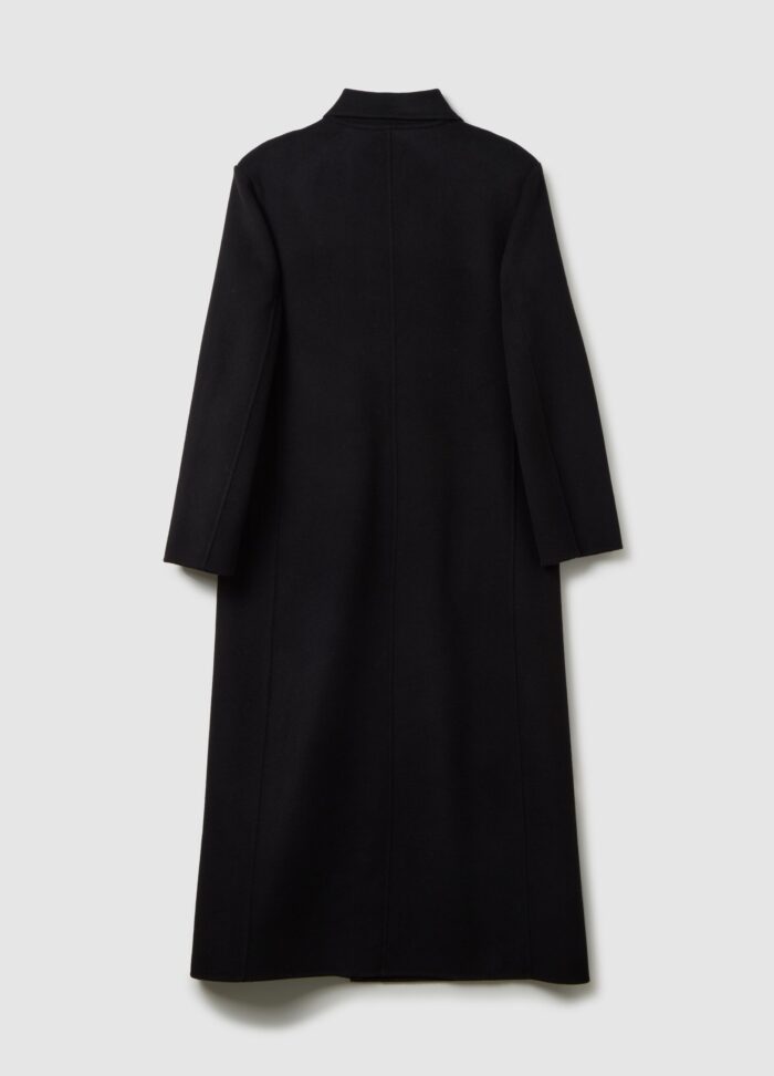 STEFANEL Oversized Wool Blend Coat Black - Image 6