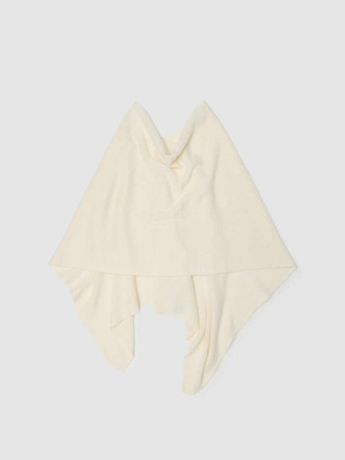 STEFANEL Wool blend cape White - Image 2