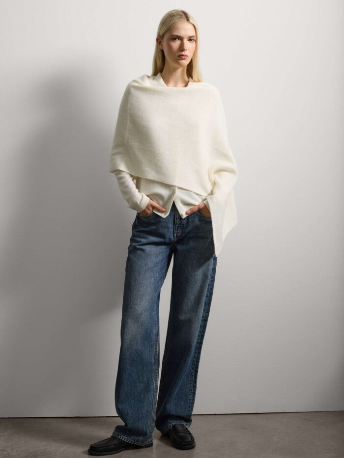 STEFANEL Wool blend cape White - Image 1