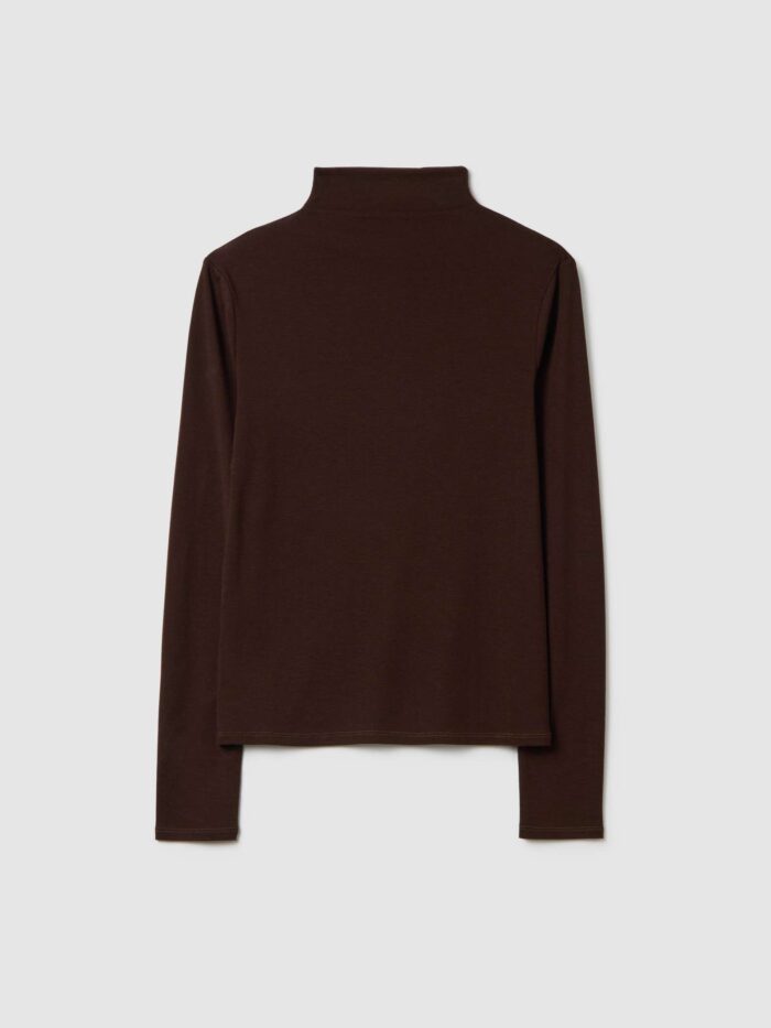 STEFANEL Long sleeve regular fit brown top Brown - Image 6