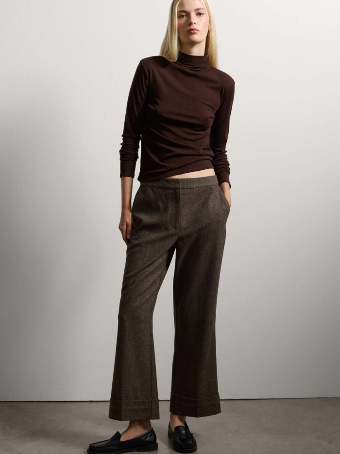 STEFANEL Long sleeve regular fit brown top Brown - Image 3