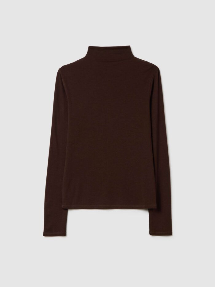 STEFANEL Long sleeve regular fit brown top Brown - Image 7