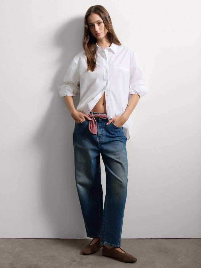 003568300_SL STEFANEL Balloon fit denim jeans Blue - Image 1