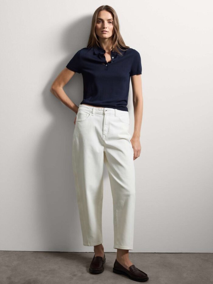 003568306_SL STEFANEL Jeans in denim balloon fit Optical white - Image 1