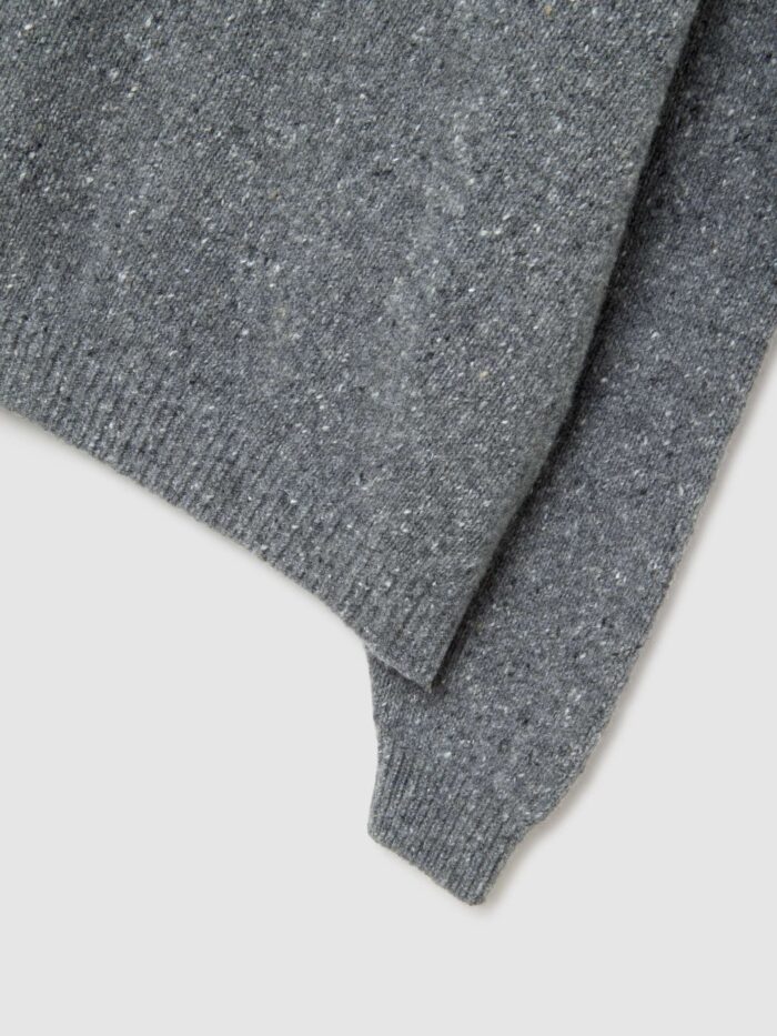 STEFANEL Turtleneck sweater in wool blend and oversized fit Grey - Image 4