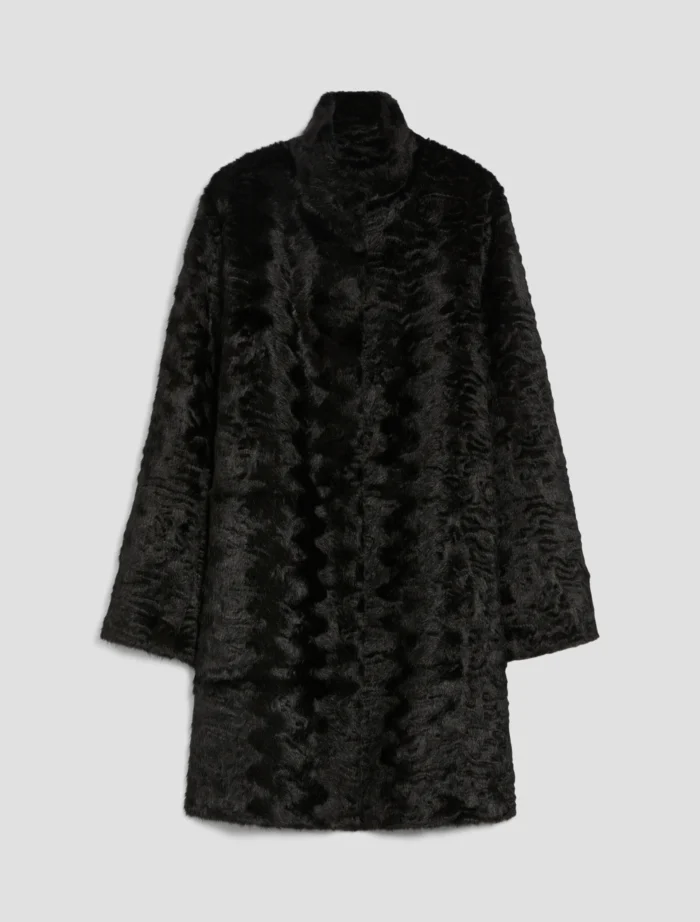 1456025202004-b-alabama PENNY BLACK Soft material coat Black - Image 5