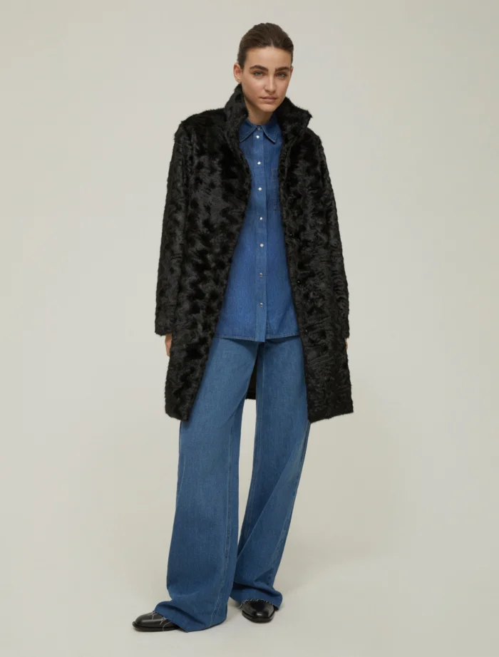 1456025202004-f-alabama (1) PENNY BLACK Soft material coat Black - Image 1