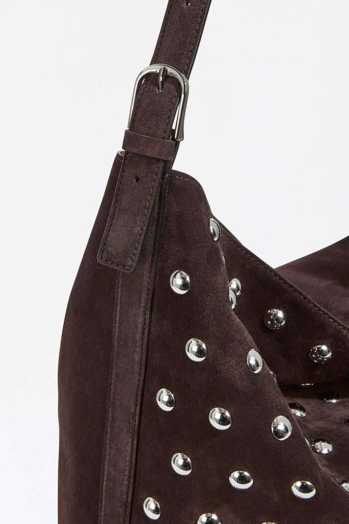 LIVIANA CONTI Studded sholder bag Brown - Image 4