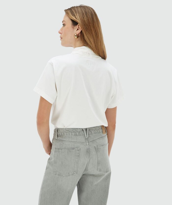 JOSH-V DARCY oversized top met strik Off white - Image 3