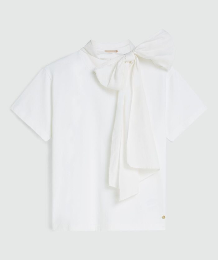 JOSH-V DARCY oversized top met strik Off white - Image 4