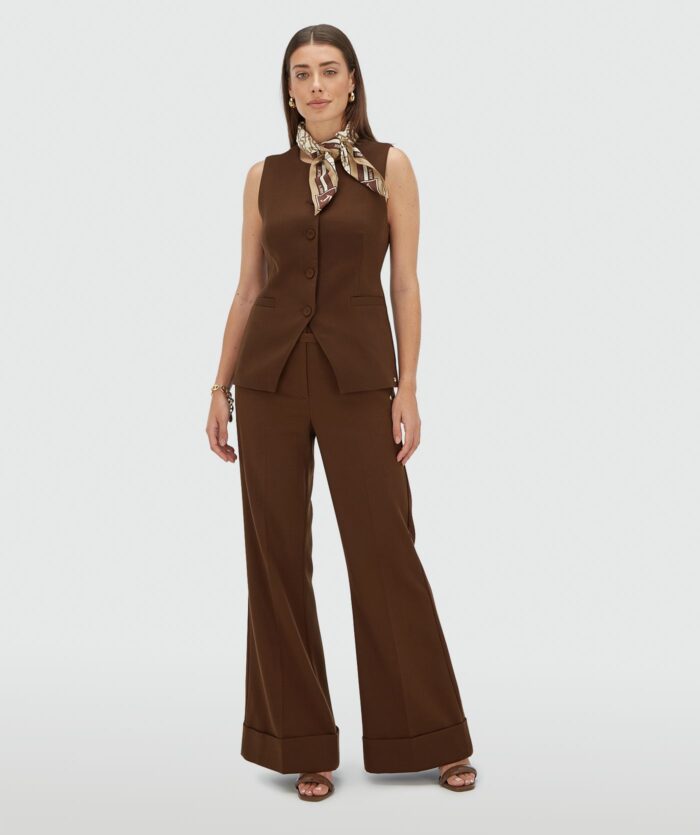 kiro_dark-brown_jv-2508-0111-584_fall-25-drop-2_bm_101 JOSH-V Kiro fitted gilet Brown - Image 2