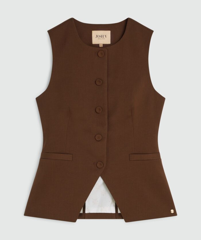 kiro_dark-brown_jv-2508-0111-584_fall-25-drop-2_still_201_1 JOSH-V Kiro fitted gilet Brown - Image 6