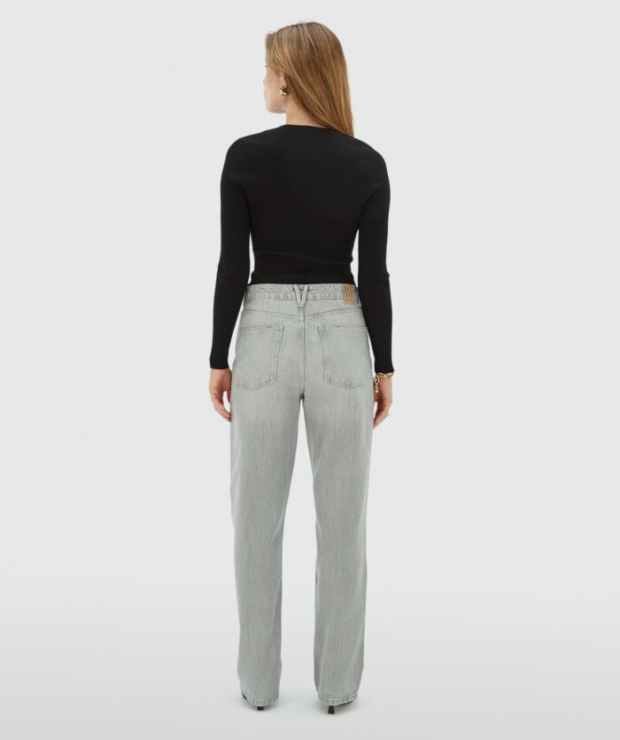 JOSH-V Phebe mid rise jeans met studs Grey denim - Image 6