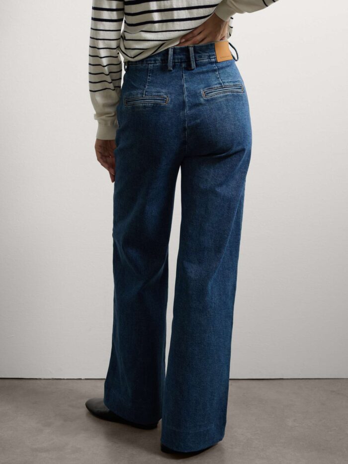 STEFANEL Wide-leg blue denim jeans Blue - Image 5