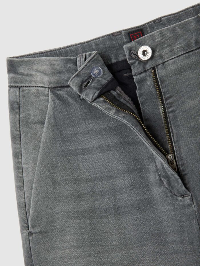 STEFANEL Wide leg denim jeans Grey - Image 4