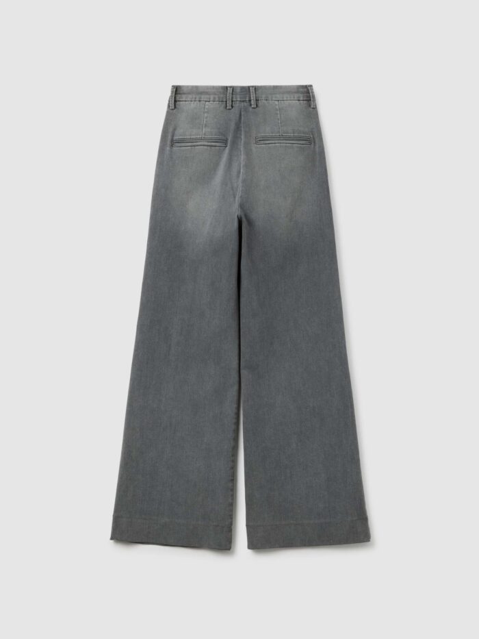 STEFANEL Wide leg denim jeans Grey - Image 7