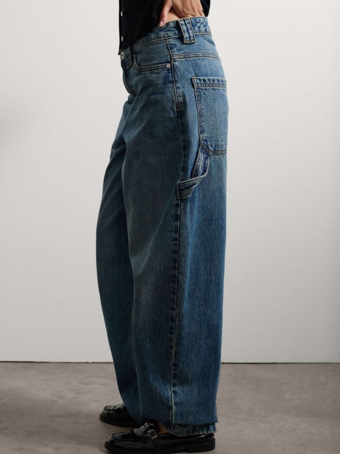 STEFANEL Pure cotton denim balloon trousers Blue jeans - Image 2