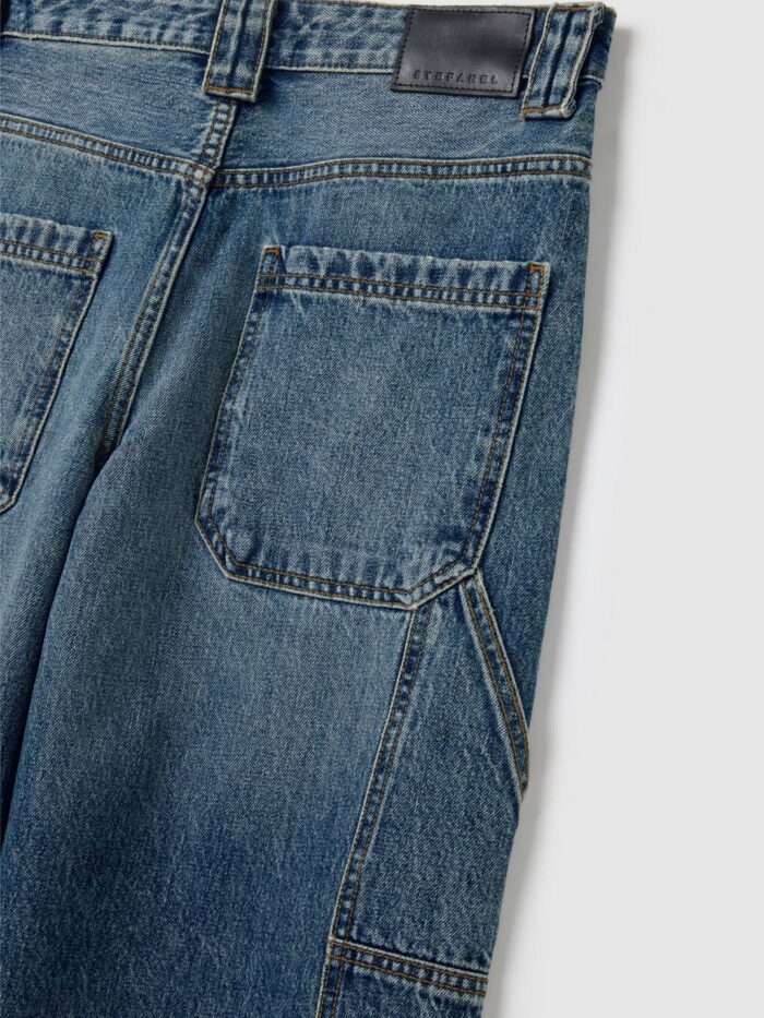 STEFANEL Pure cotton denim balloon trousers Blue jeans - Image 4