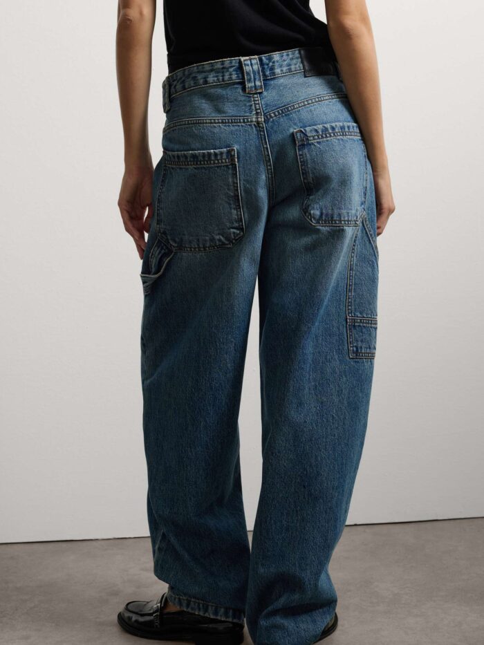 STEFANEL Pure cotton denim balloon trousers Blue jeans - Image 5