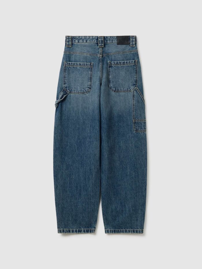 STEFANEL Pure cotton denim balloon trousers Blue jeans - Image 7