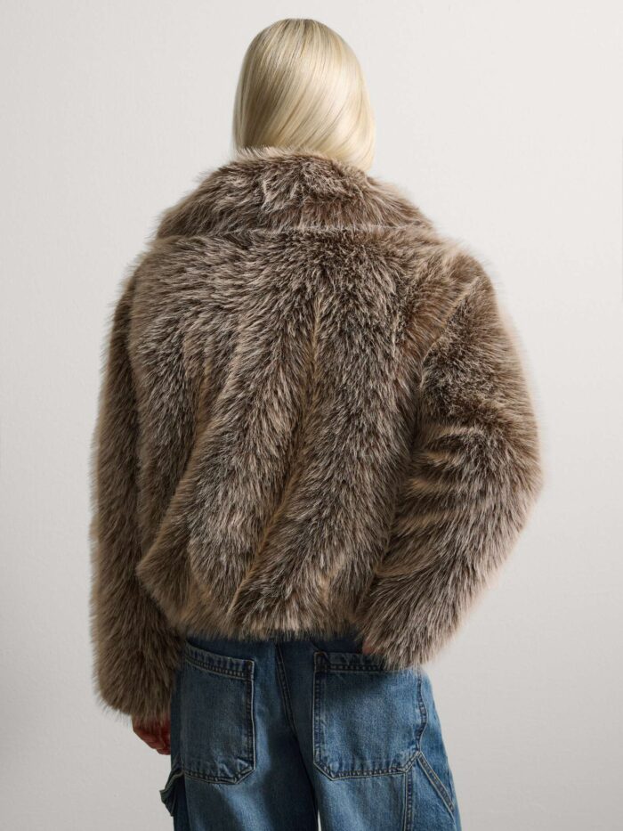 STEFANEL Regular fit jacket with zip Brown - Image 5