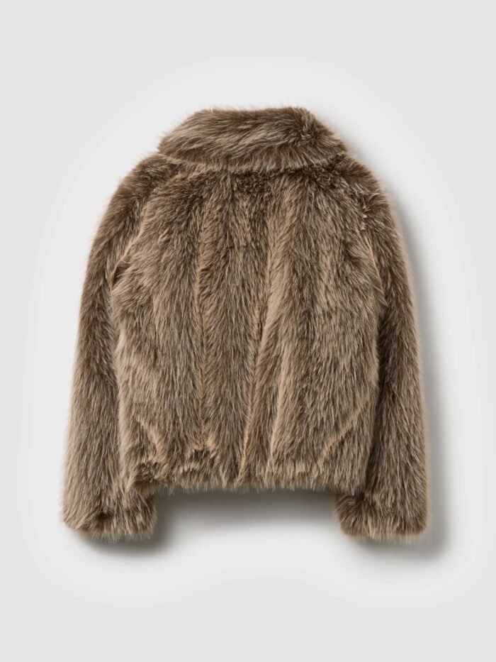 STEFANEL Regular fit jacket with zip Brown - Image 7