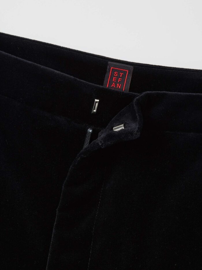 STEFANEL Regular fit pure cotton trousers Gunmetal black - Image 4