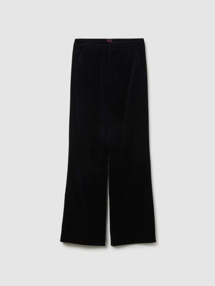 STEFANEL Regular fit pure cotton trousers Gunmetal black - Image 6