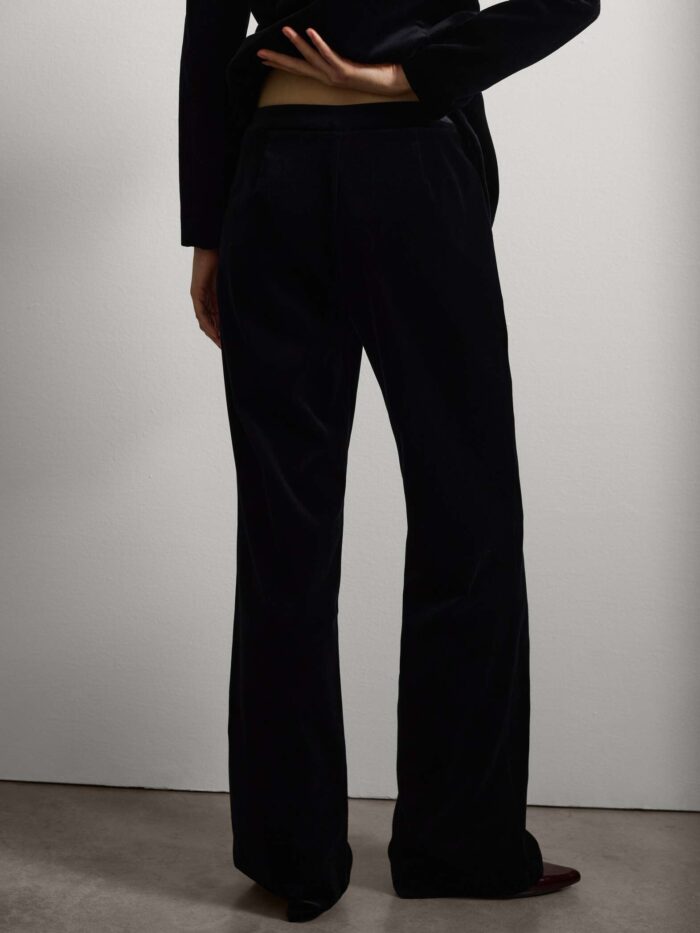 STEFANEL Regular fit pure cotton trousers Gunmetal black - Image 5