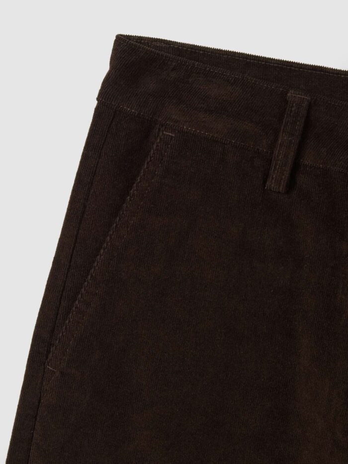 STEFANEL Flare Velvet Trousers Dark Brown - Image 6