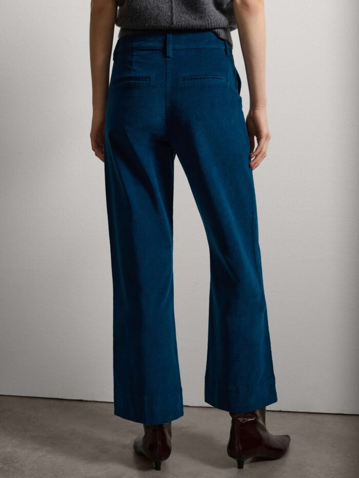 STEFANEL Stretch Corduroy Trousers Blue - Image 5