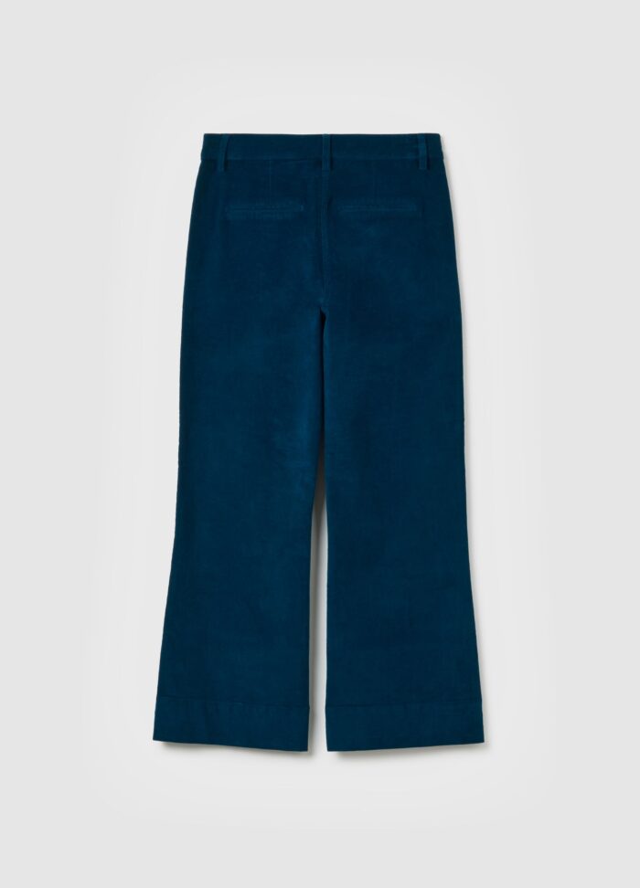 STEFANEL Stretch Corduroy Trousers Blue - Image 6