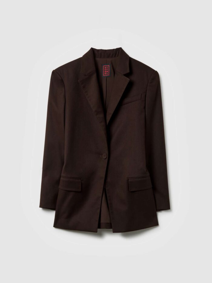 STEFANEL Slim fit blazer with button Brown - Image 6