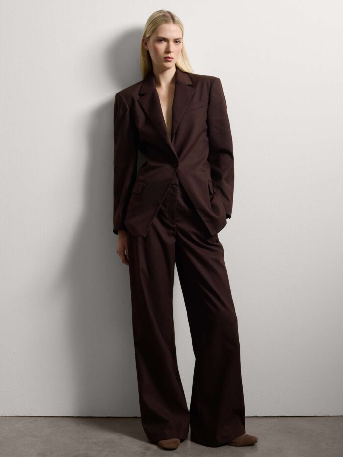 STEFANEL Slim fit blazer with button Brown - Image 3