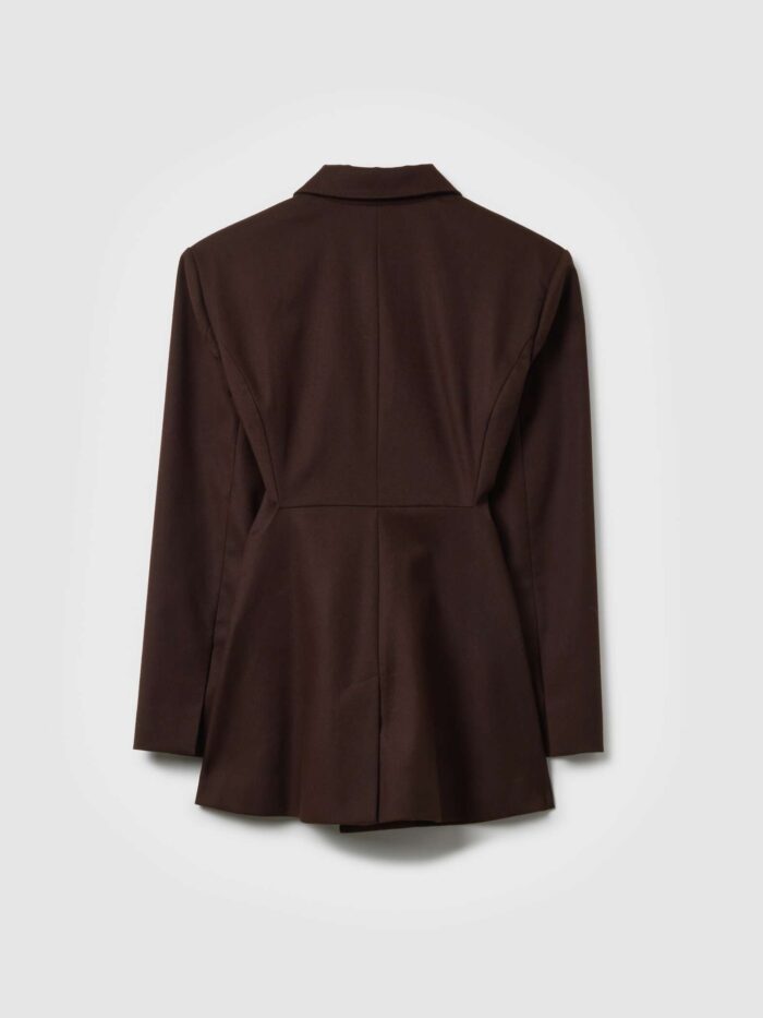 STEFANEL Slim fit blazer with button Brown - Image 7